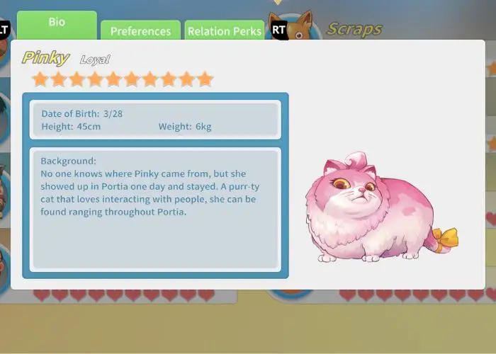 Pinky - one of the characters covered in My Time at Portia Gift Guide
