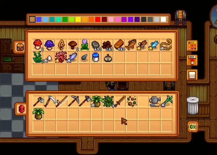 Items in storage. Keep one of everything is one of the things I wish I knew about Stardew Valley