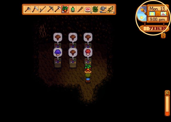 Harvesting mushrooms after 7pm, one of the things I wish I knew about Stardew Valley