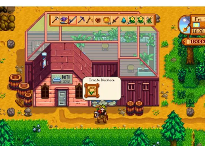 Character found the missing necklace listed in one of the Stardew Valley secret notes
