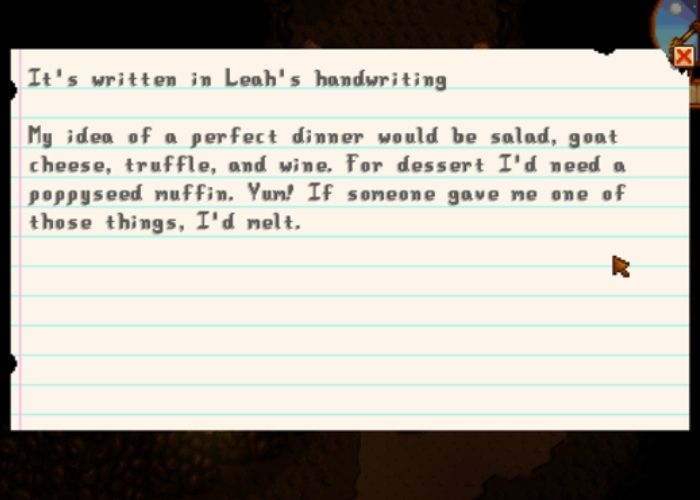 One of stardew valley secret notes