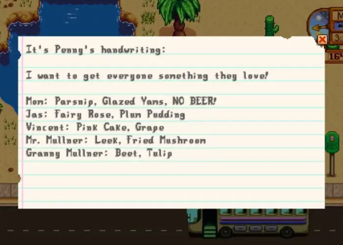 One of Stardew Valley Secret notes you can find.