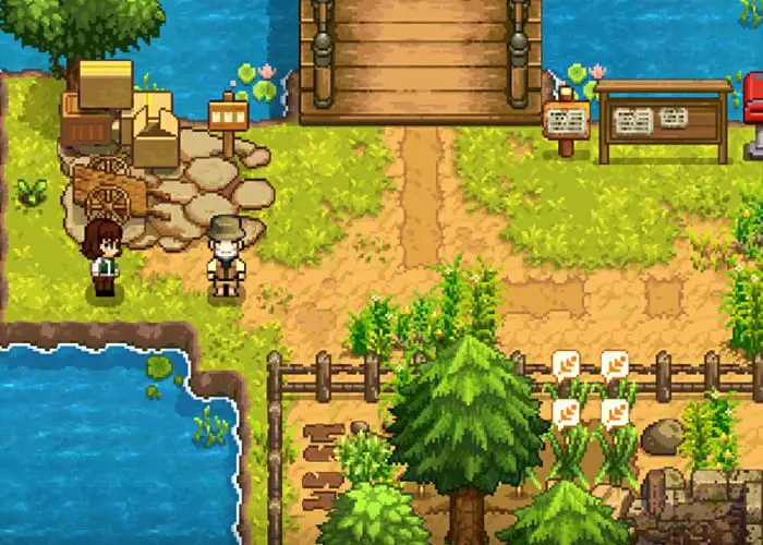 Harvest Town is a relaxing game like Stardew Valley. The character is just finding out that her life is started over.