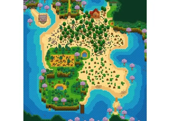 Stardew Valley Farm Guide - beach farm layout